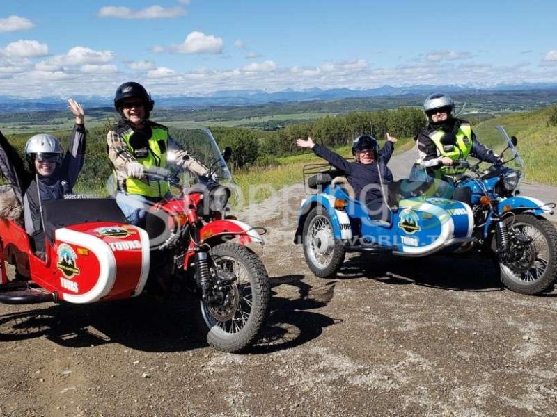 Sidecar motorcycle tour of rocky mountain foothills in Canada - Tour in Calgary